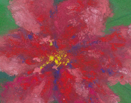 showy and elaborate hibiscus petals, with lots of folds.